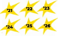 Best of Monterey County stars for 2021, 2022, 2023, 2024, 2025 and 2026