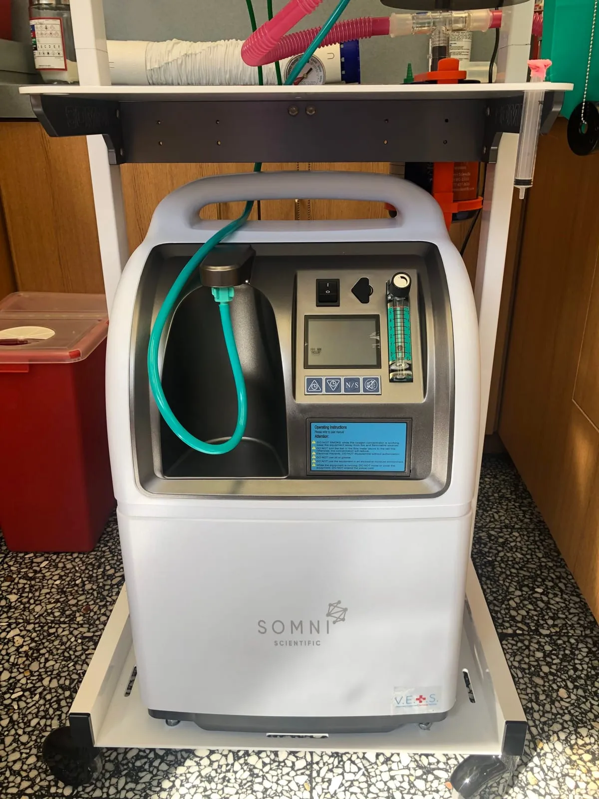 The hospital's oxygen concentrator